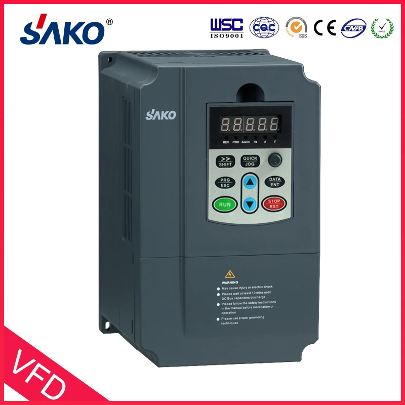 Imagem -03 - Sako Ski670 7.5kw 10hp Vfd 220vac Entrada 380vac Saída Inversor de Freqüência Variável