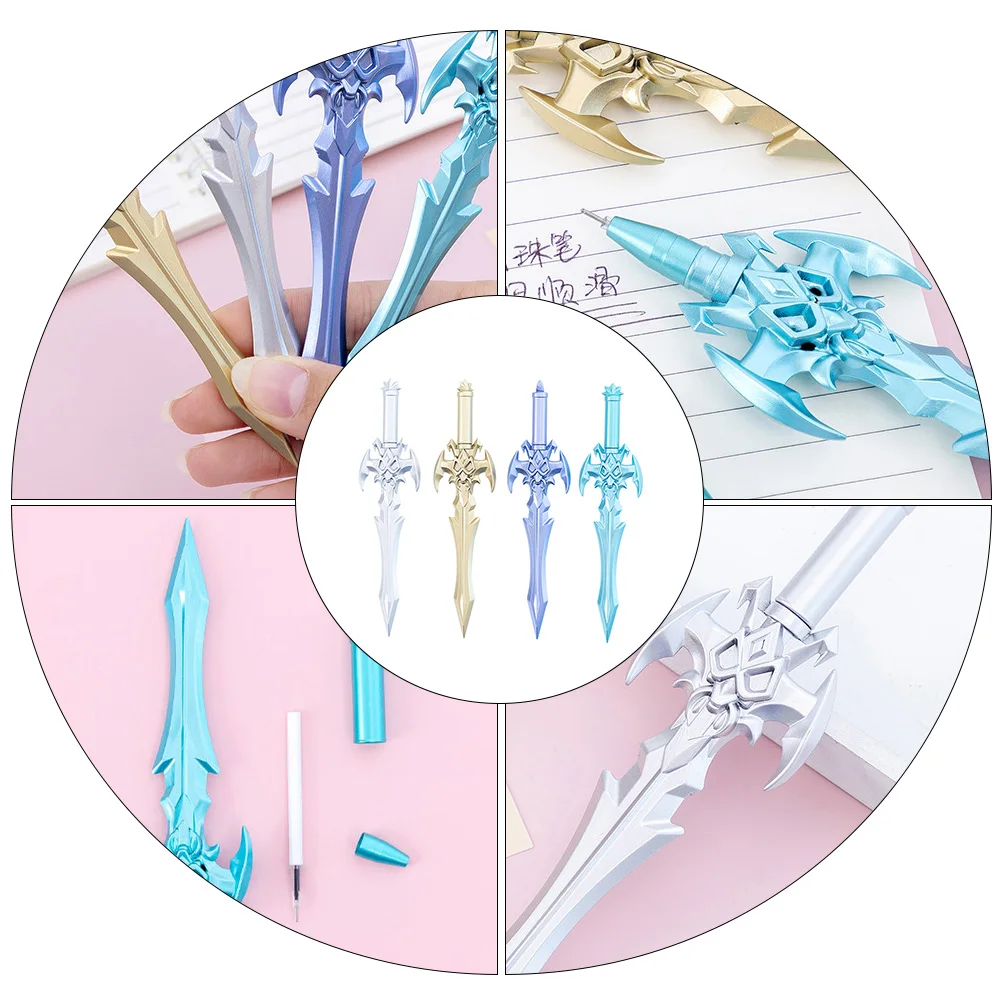 

12pcs School Student Gel-Pens Lightweight Writing Pens For Students Office Drawing Sword-Shaped Cartoon Stationery