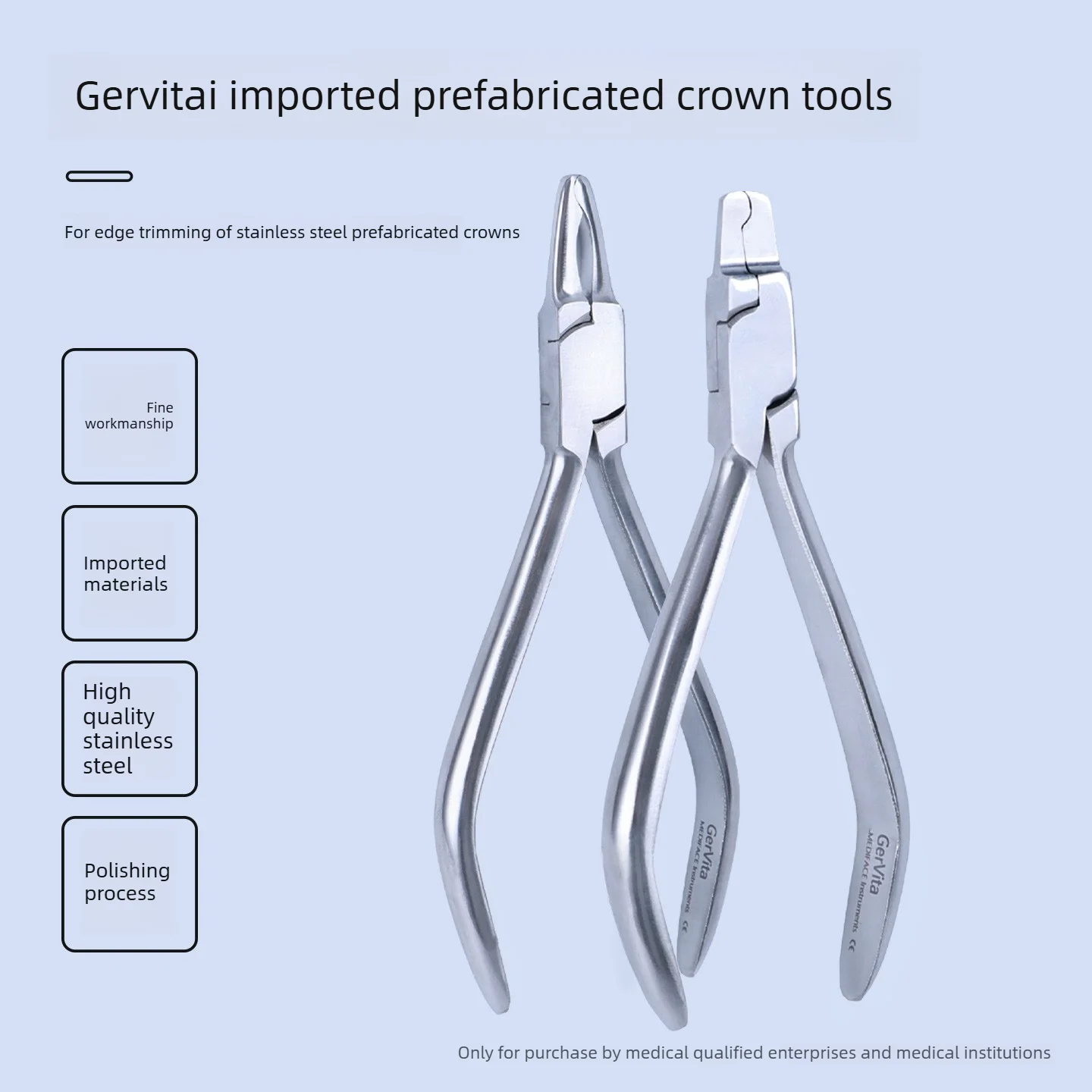 Dental Neck Reducing Pliers Crimping Pliers for Primary Crown Trimming Temporary Crown Edge Finishing Tool