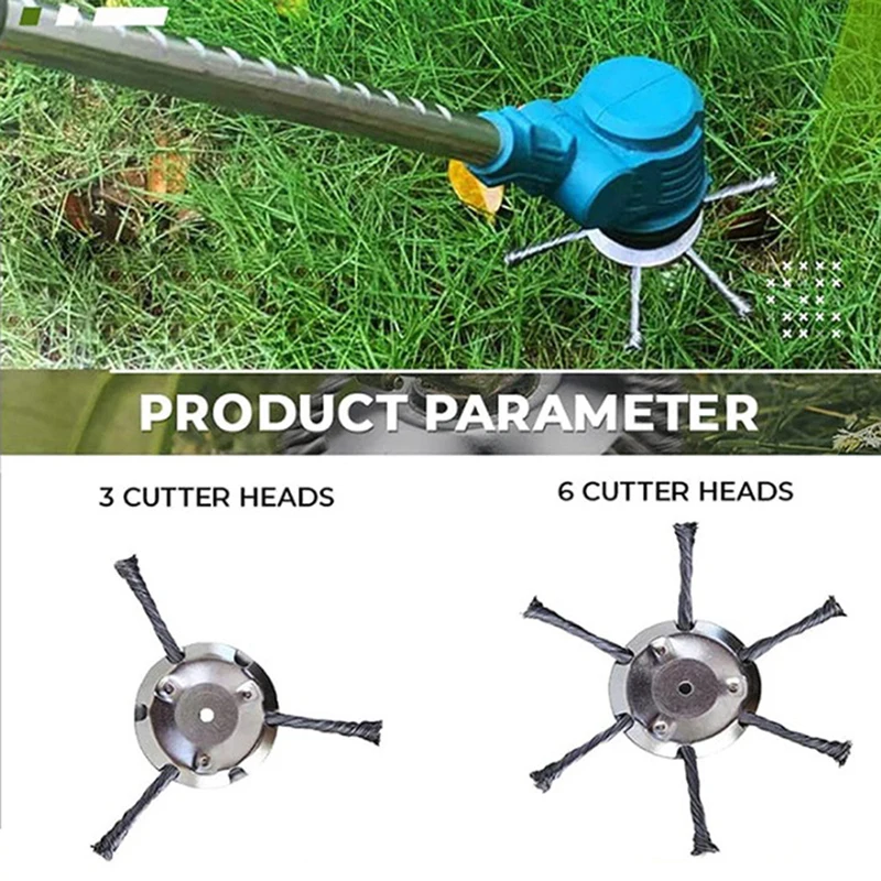 Steel Wire Grass Trimmer Head Lawn Mower Grass BrushCutter Dust Removal Weeding Plate Swing Metal Blade