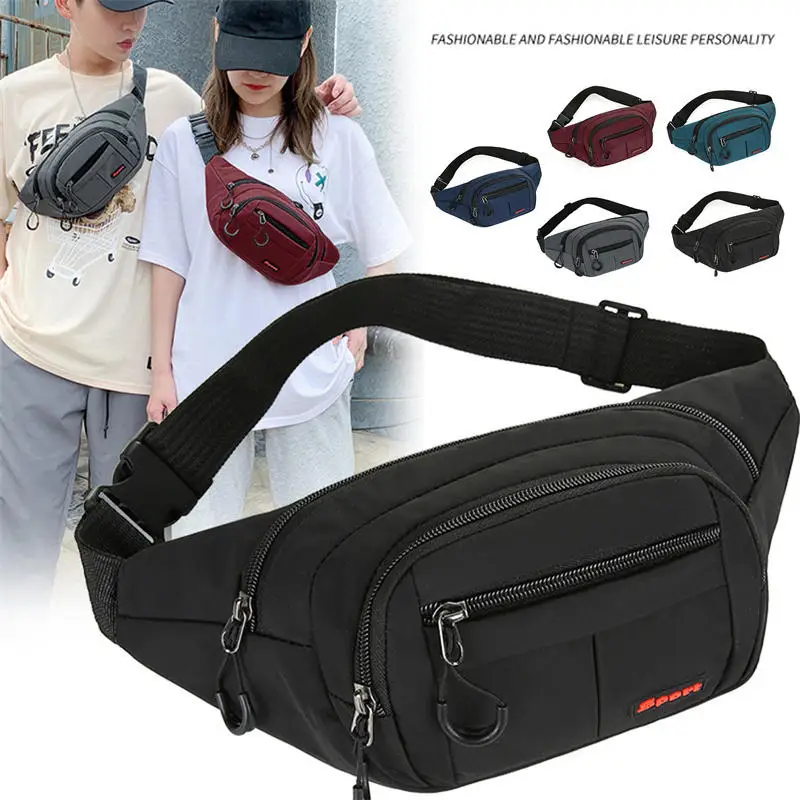 New Unisex Simple Waist Bag Large Capacity Purse Outdoor Sports Waterproof Phone Bag Multifunctional Crossbody Casual Chest Bags