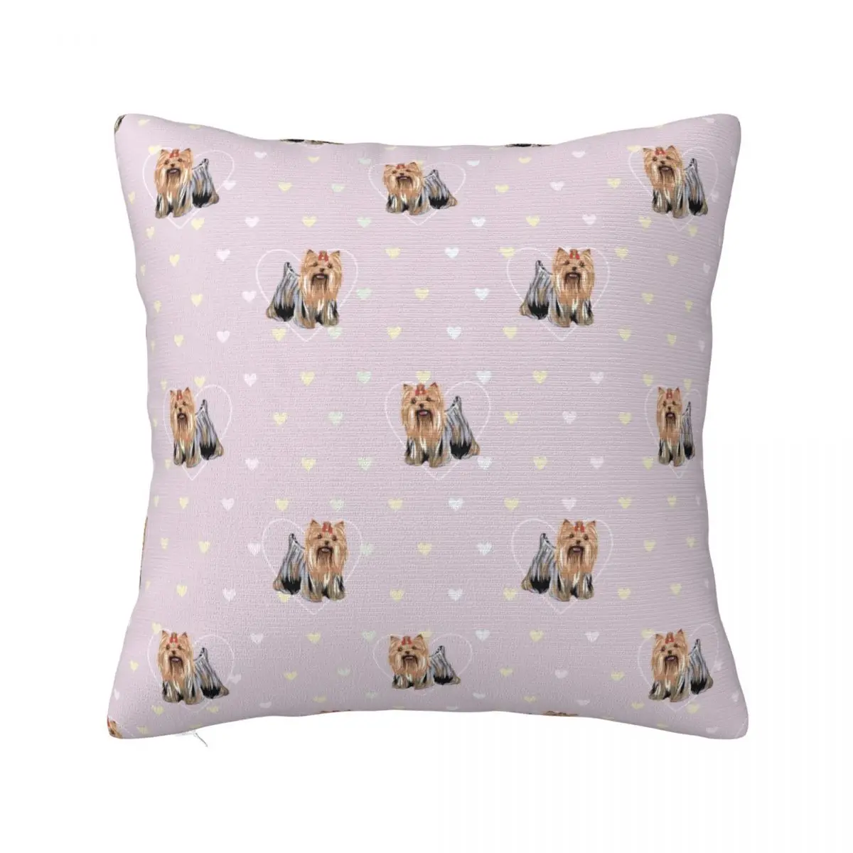 

Terrier Dog Puppy Plaid Pillowcase Printing Polyester Cushion Cover Decorative Throw Pillow Case Cover Bedroom Zipper 40X40cm