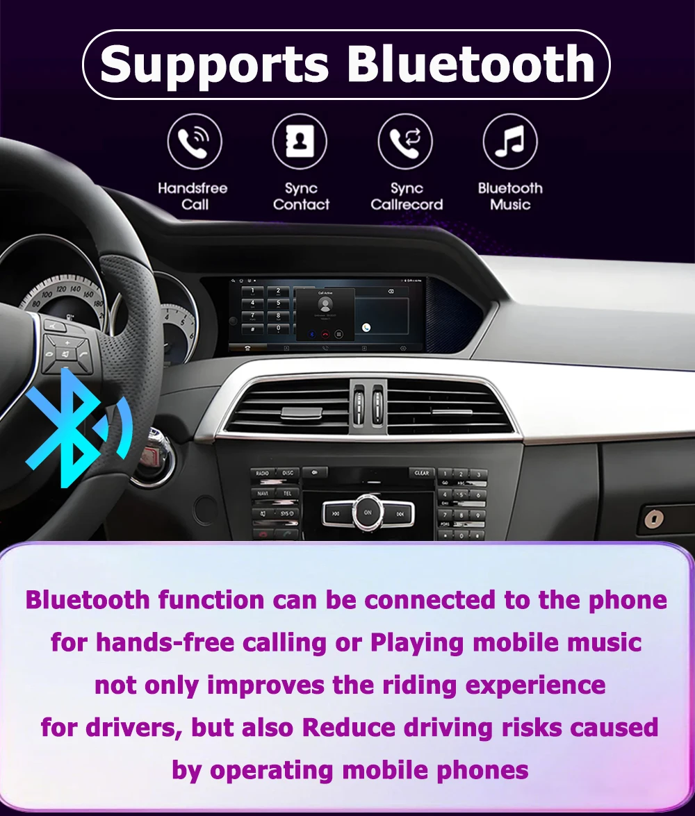 أندرويد 16 سيارة السيارات Carplay لمرسيدس بنز E Class W212 2009 - 2016 مشغل وسائط متعددة راديو ستيريو نظام تحديد المواقع والملاحة WIFI BT