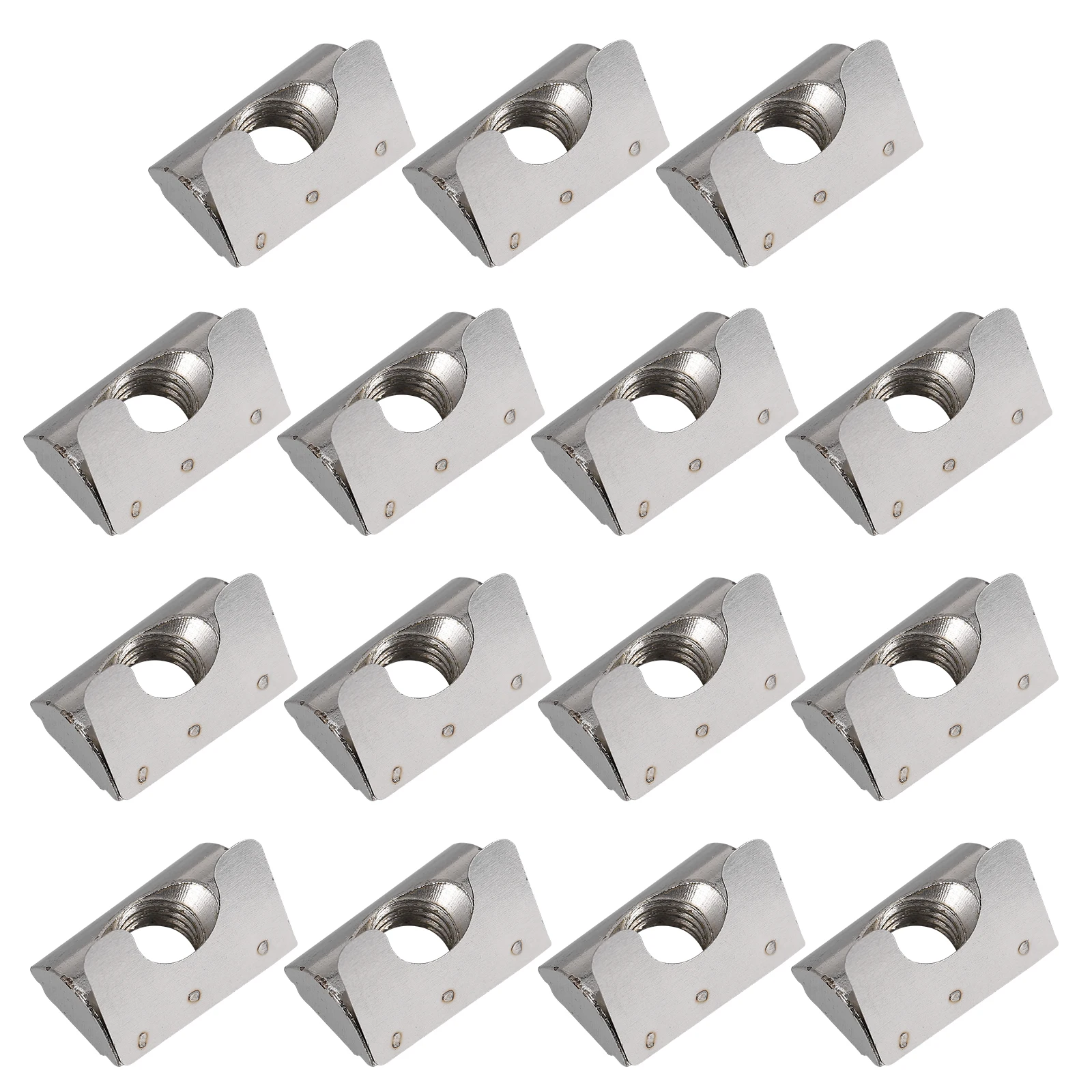 

15pcs Elastic Nut Block T slot Nuts Carbon Steel Forged Anti Rust Corrosion Resistant Nickel Plated Aluminum Profile