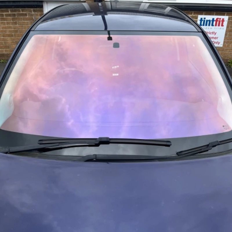 Red Size 100x152cm Chameleon film Violet film Vlt80% HD UV protection cool color high heat insulation