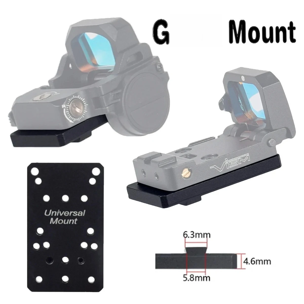 التكتيكية VISM PRO الوجه حتى ريد دوت البصر ل G17 G19 مسدس منعكس VISM نطاق 1913 جبل 20 مللي متر السكك الحديدية الصيد Riflescopes #4