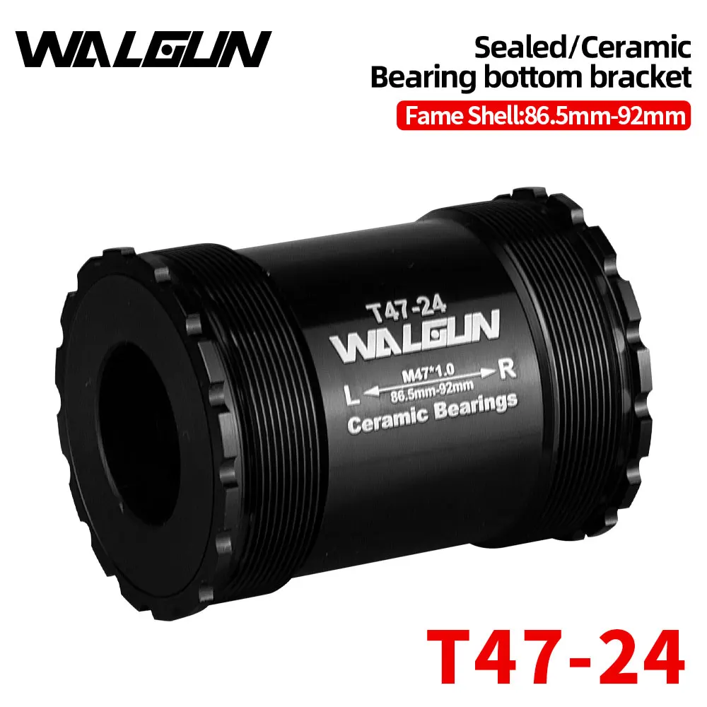 Bicycle Bottom Bracket Ceramic Bearing BB T47 Thread 86.5mm for Trek/Shimano/ SRAM Mountain Road Bike Cranksets Central Movement