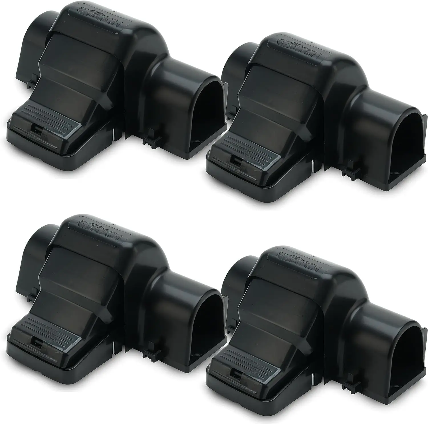 

4 Pack Dual-Entry Large Rat Traps for Indoor and Outdoor Use - 99.9% Trap Rate, Safe Hands-Free Design