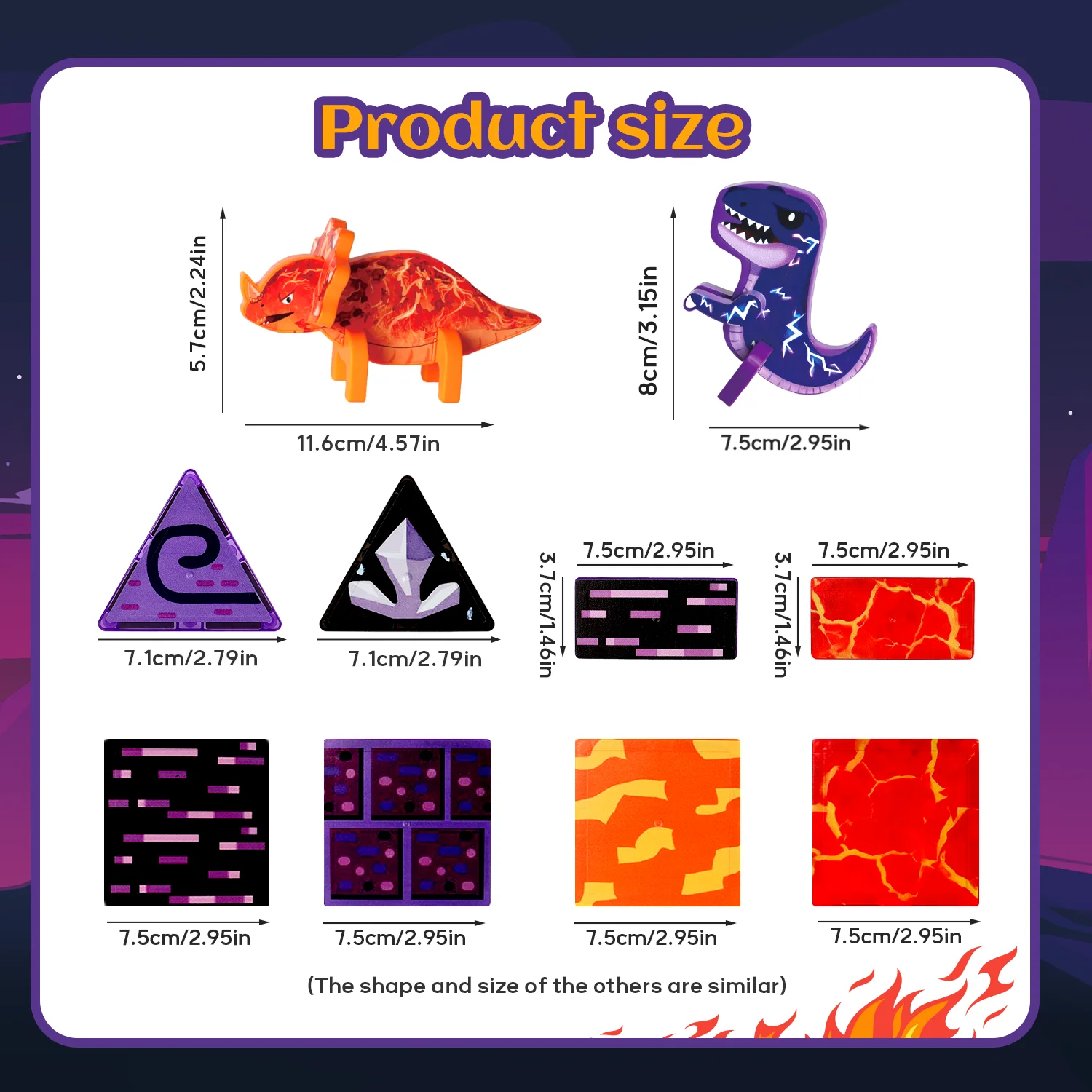 磁気パズル恐竜ビルディングブロックおもちゃ、男の子と女の子へのギフト、恐竜のおもちゃ、鮮やかな色、インタラクティブ