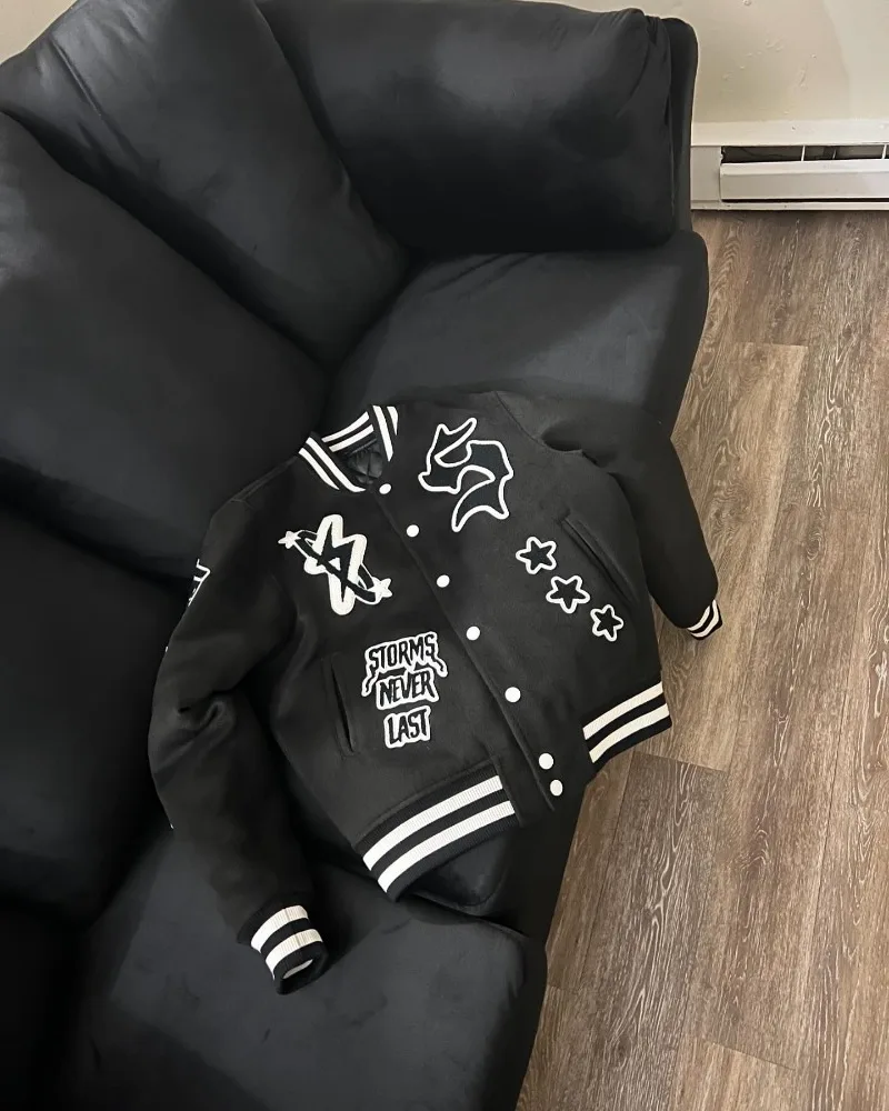 Chaqueta de gran tamaño Mao Jinxiu con gráficos de personalidad de nueva tendencia americana para hombre Y2K Harajuku Hip-hop gótico informal Joker