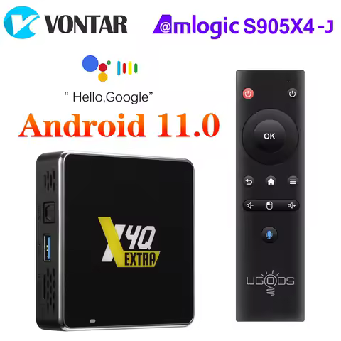 UGOOS X4Q Extra/Plus/Pro/Cube Smart TV Box Android 11 Amlogic S905X4 Set top Box AV1 1000M BT5.1 4K 4G 32G/64G/128G 2G/16G