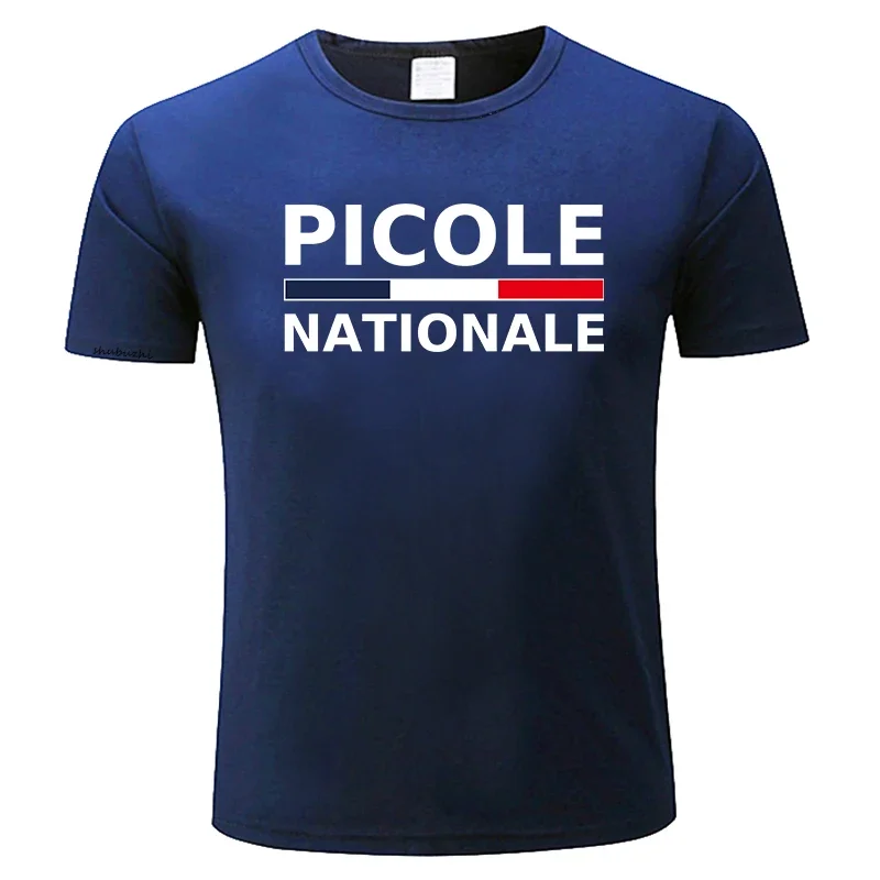 national picole TShirts Humorous homme tshirt classical tops men black tshirt Picole Nationale T Shirt Loose men Cotton T-shirt