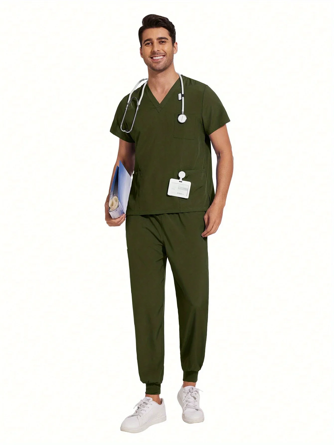 Completo da jogging opaco a maniche corte da uomo, uniforme casual quotidiana con maglietta e pantaloni