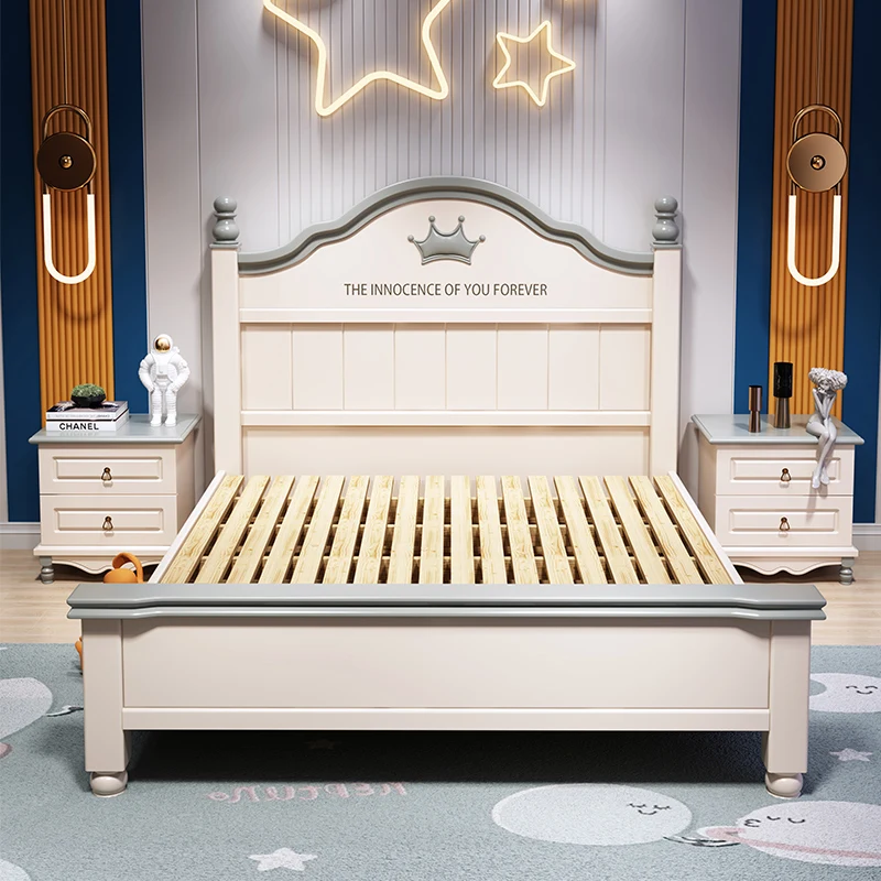 Girls Toddler Nordic Bed Home Ftwin Princess Modern Rame Children Beds Luxury Wooden Safe Cama Matrimonial Theater Furniture