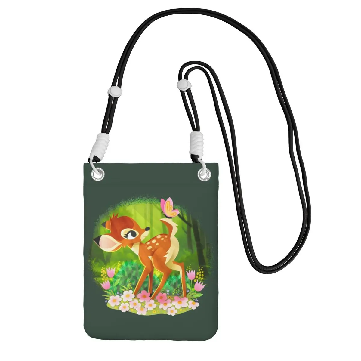 

Custom Bambi Carry A Mobile Phone Bag Diagonally Men Women Fashion Deer Cartoons Mobile Phone Bag for Running Phone Money Pouch