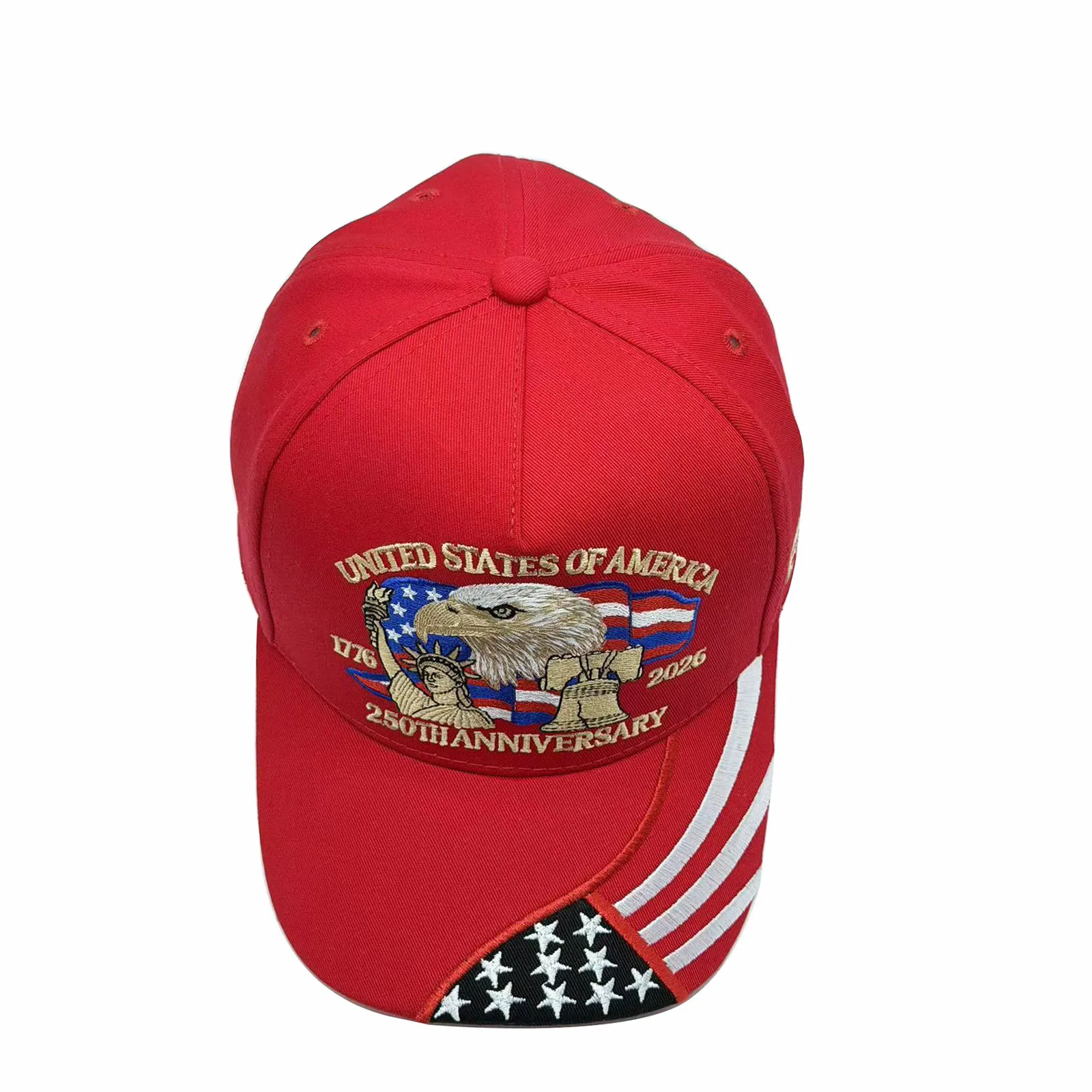 ABLECAP 250. Jubiläum USA Kappe Bestickte Patriotische Baseballmütze 1776-2026 Unabhängigkeitstag Kappe Verstellbare Mütze für Männer Frauen – Detail 10