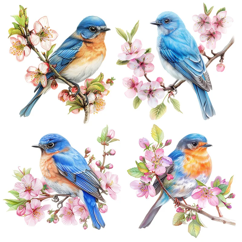 

C1257# Blue Bird Toilet Stickers Decoration for Living Room, Wall, Bedroom, and Home Decor Car Decals Self-Adhesive