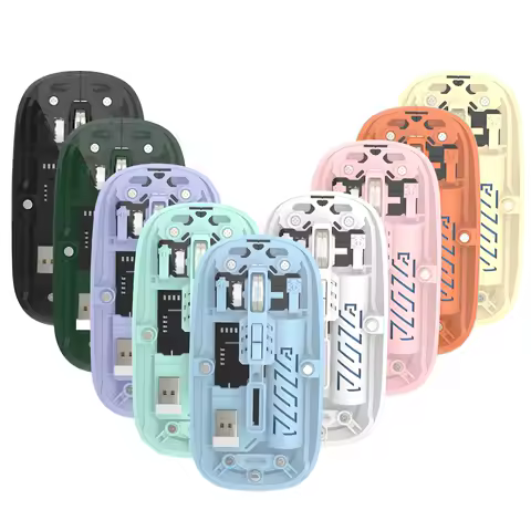 Transparent Dual Mode Wireless Mouse 2.4G Bluetooth Rechargeable Mouse Silence Ergonomic Mouse For iPad Laptop Tablet Phone PC