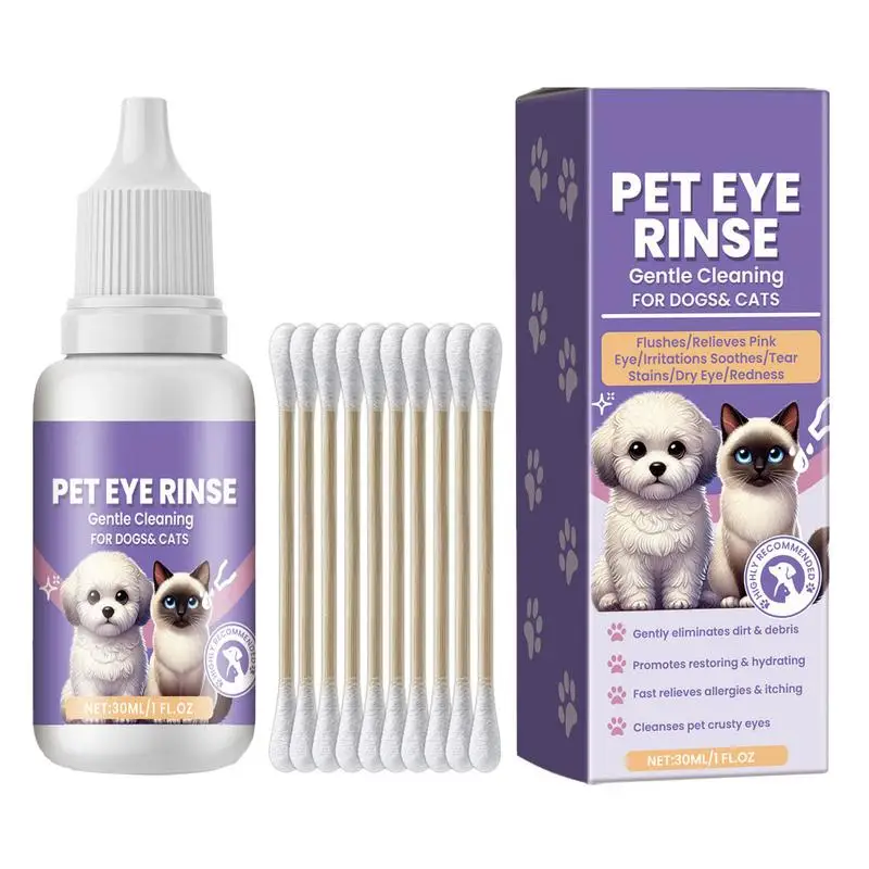 

Pet Eye Drops Pet Eye Cleaner Pet Eye Cleaner Dog Tear Stain Cleaner With Safe & Gentle Formula 30ml For Dogs Cats Horses