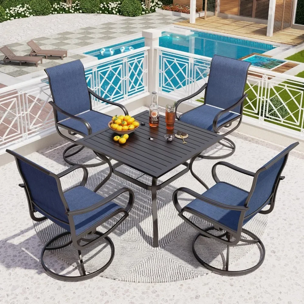 All Weather Patio Dining Furniture Set, Outdoor Furniture, Deck, Lawn, Garden, Free Shipping, 5 Pcs