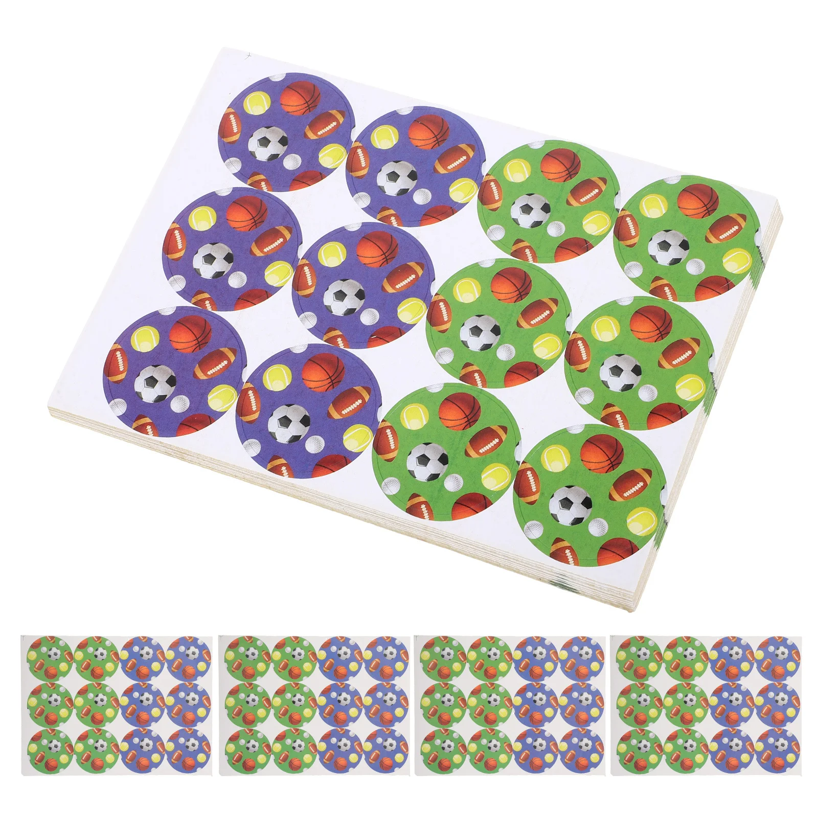 

20 Sheets Candy Bag Sticker Decoration Ball Stickers for Envelope Paper Baseball