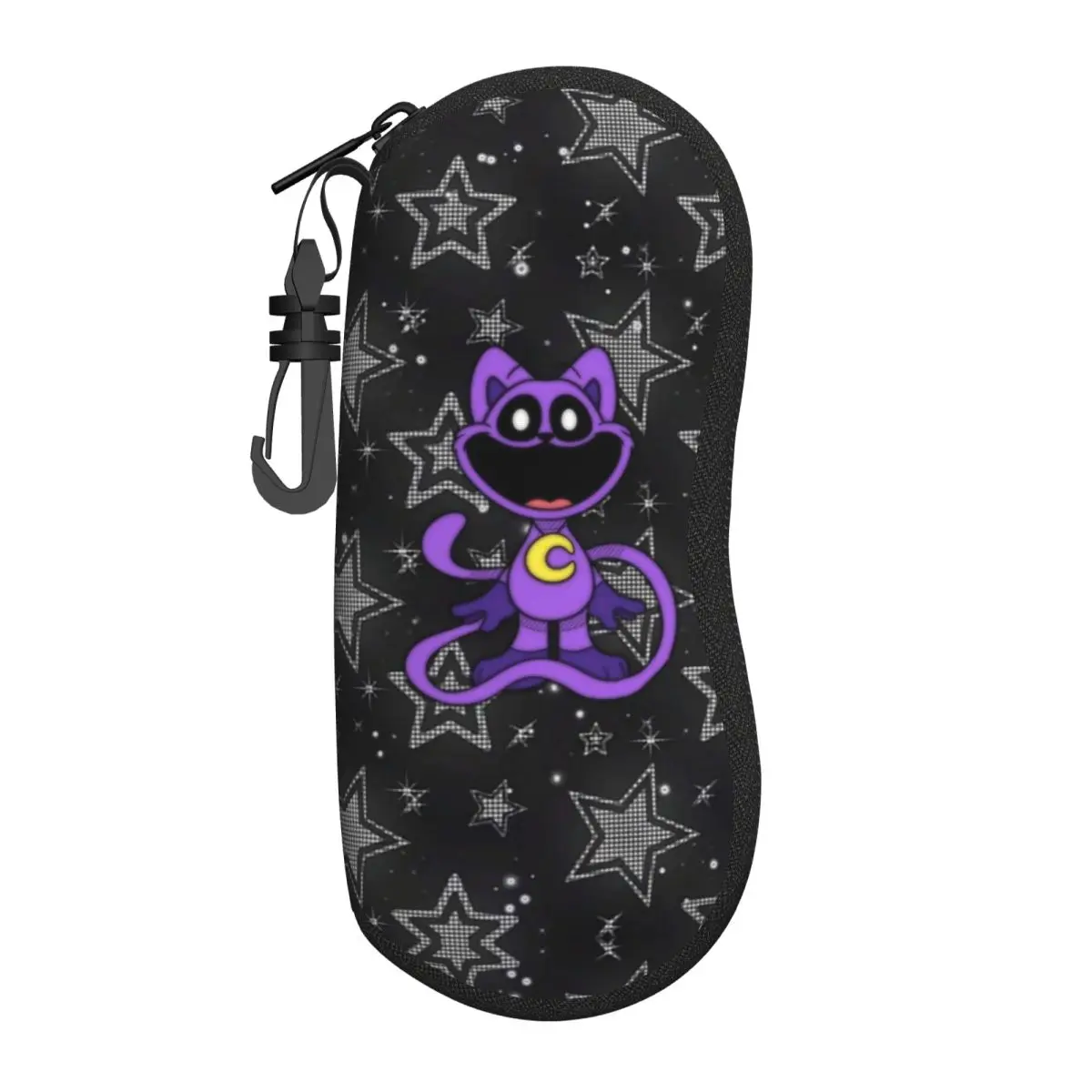 Custom Smiling Critters Catnap Eyeglass Glasses Case Women Men Soft Sunglasses Protective Bag