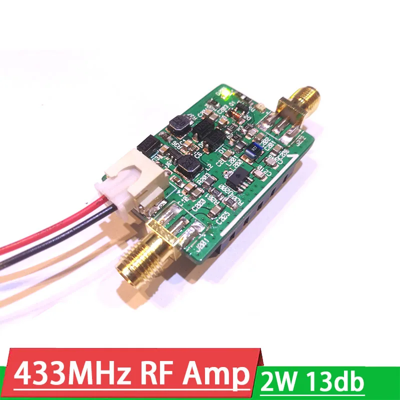 Imagem -02 - Amplificador de Potência de Comunicação sem Fio rf Amplificador 13db Ganho Blt53a 6v 2w 33dbm Sx1278 Si4432 Presunto Rádio 433mhz rf