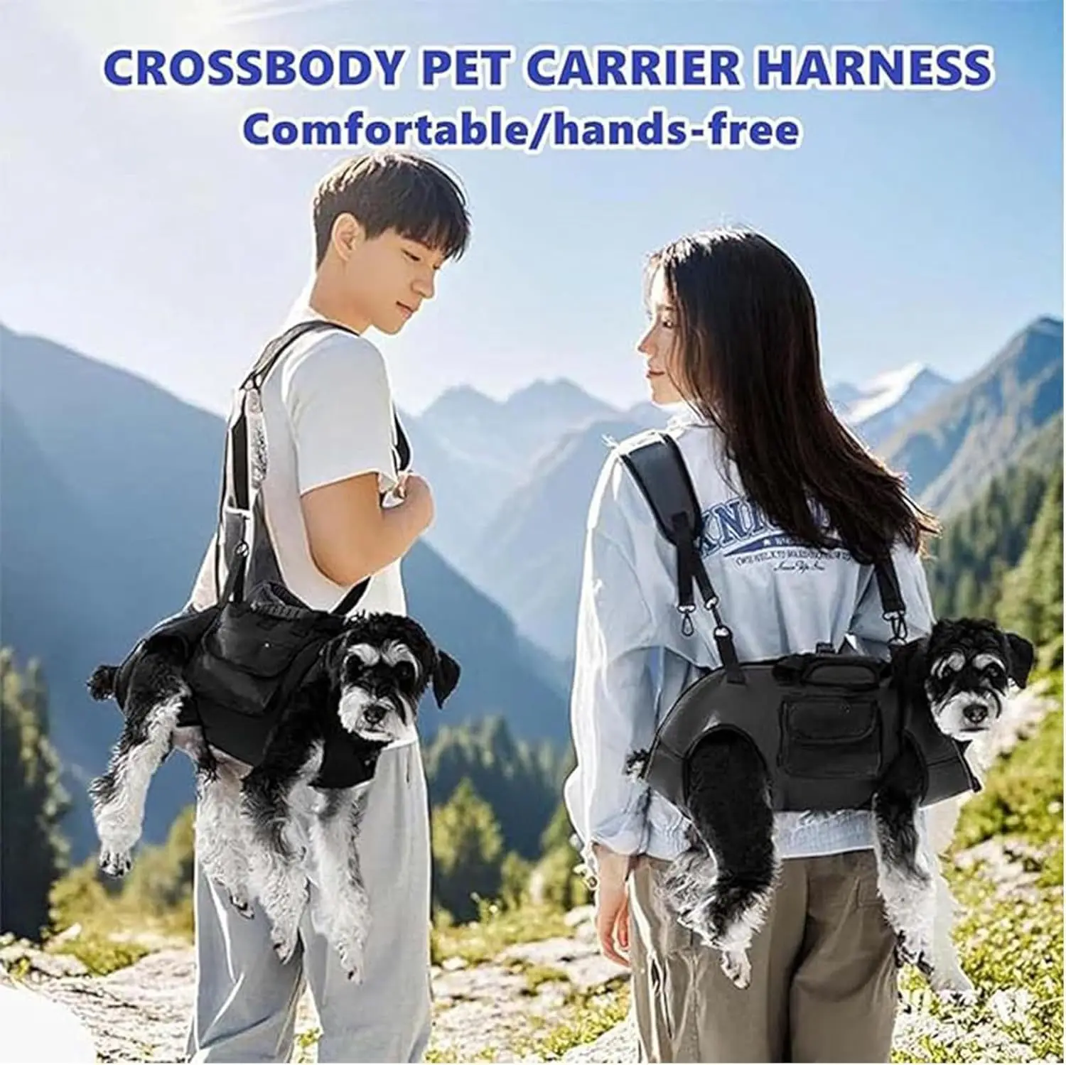 Hundetasche, tragbar, atmungsaktiv, multifunktionaler Rucksack mit Zugvorrichtung, leicht zu reinigender Rucksack, atmungsaktive, verstellbare Katzentasche, Petstrap – Detail 13