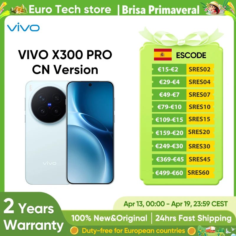 VIVO X300 Pro 5G Smartphone Dimensity 9500 6,78″ AMOLED-scherm 6510mAh 90W FlashCharge 200MP ZEISS APO Telefoto-camera NFC OTG