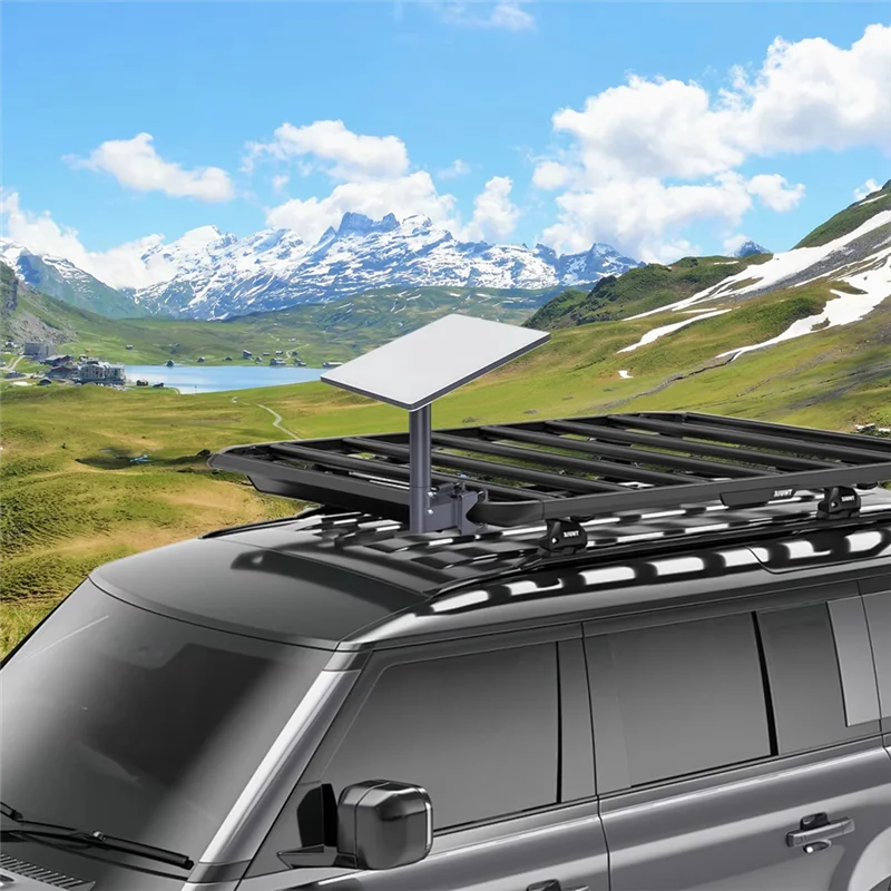 SUNRI-SK0084 Für Starlink Mini RV Leiterhalterung Starlink Mini Dachträgerhalterung Starlink Mini Pole Clamp Halterung mit Rohr für Rvs