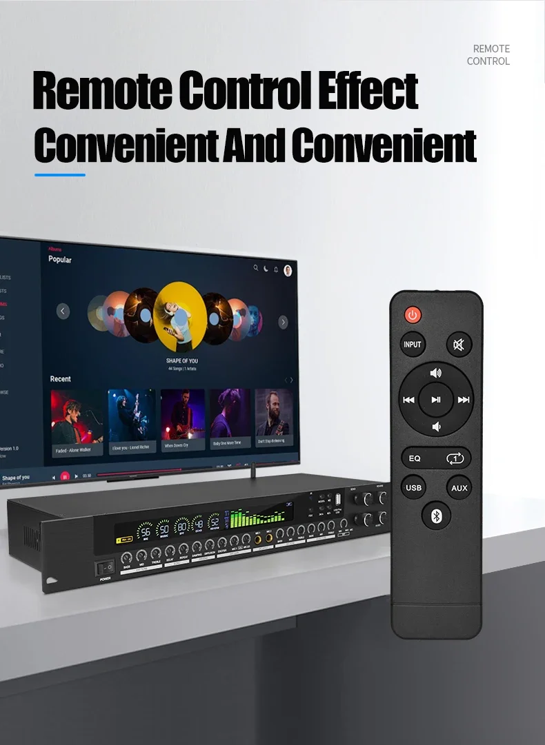 Paulkitsons LD300 Anti-Howling-Funktion Neue Effektprozessoren mit Reverb Bluetooth 5.2 Geeignet für Heim-KTV-Bühnenauftritte – Detail 11