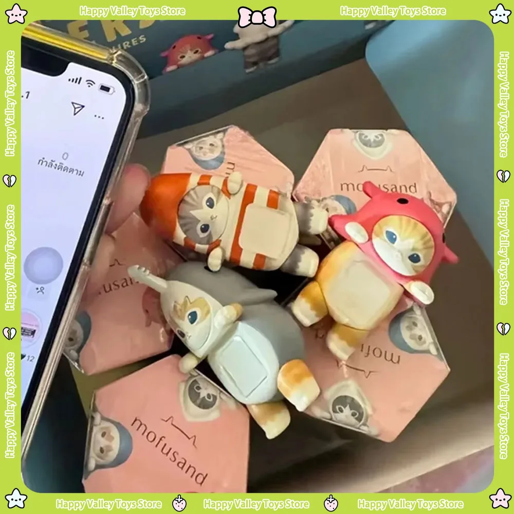 Original Sonny Angel Mofusand Cats Hippers Blind Box Party Action Figures Cute Doll Toys Unpacking Mobile Phone Toys Girl Gifts