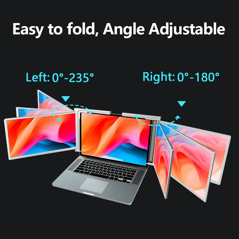 Customize 15 Inch ONE CABLE for DUAL SCREEN Portable Monitor for Laptop Screen Extender Triple Screen Monitor Portable view 5