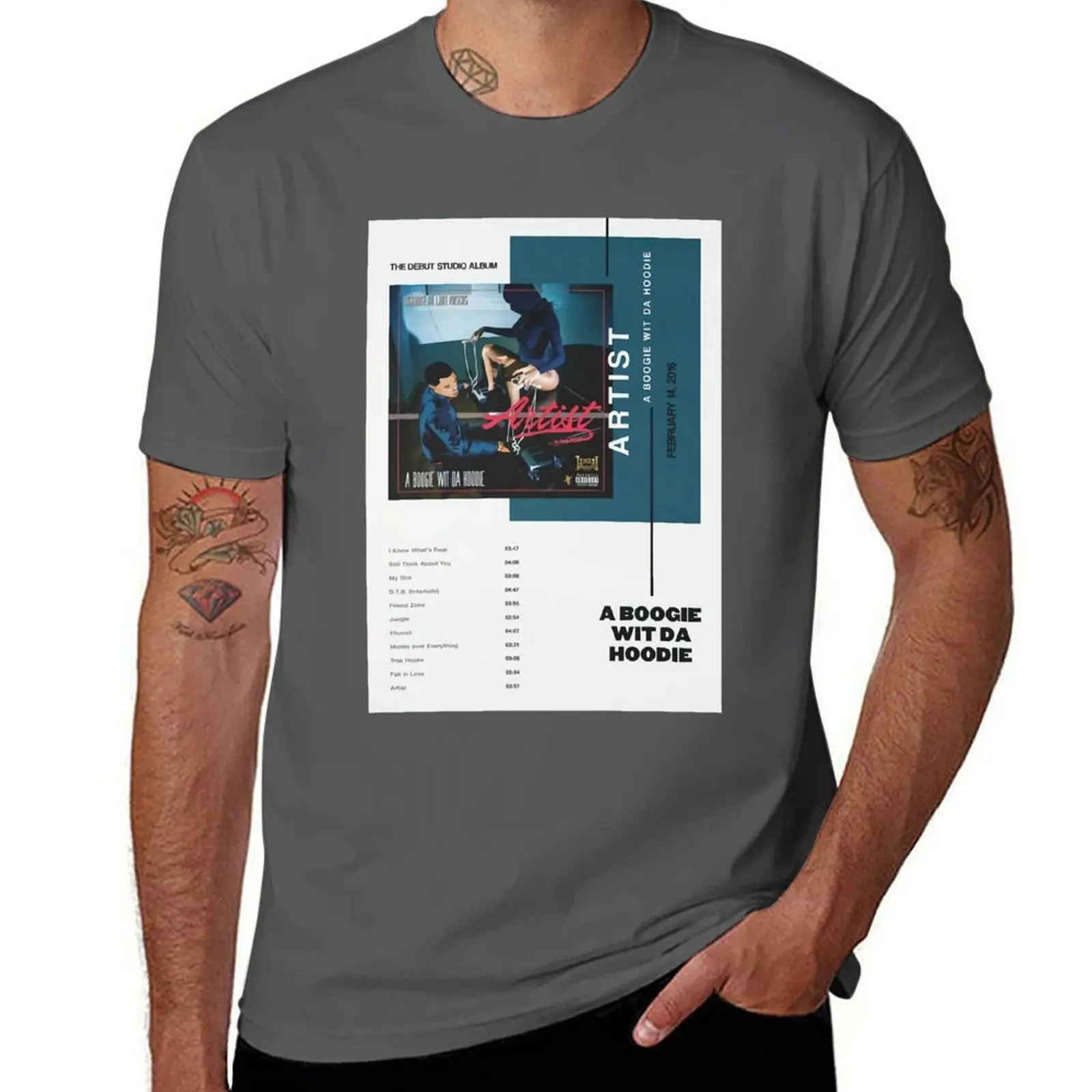 

Men Women A Boogie Wit Da Hoodie Album Poster Gifts For Music Fans T-Shirt Fitness Quick Dry Short Sleeve Top