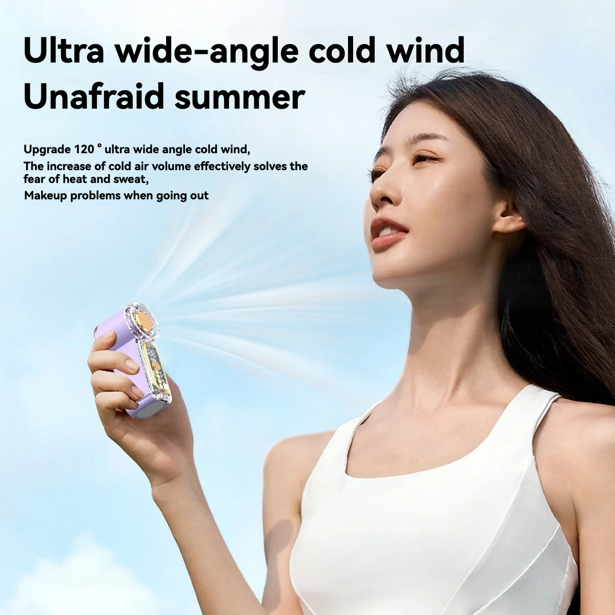 New desktop handheld small fan with air circulation design, USB charging for long battery life, essential for dormitory and offi