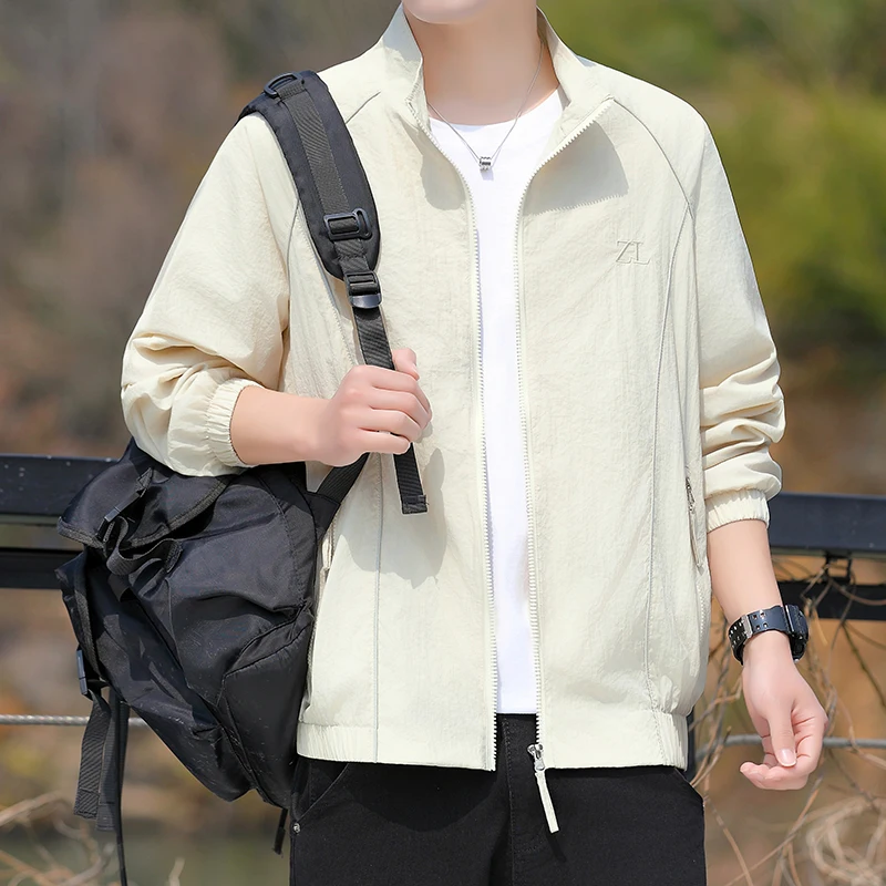 Men's Sun Protection Clothing  - огляд і ціна Men'S Fashion Zipper Jacket