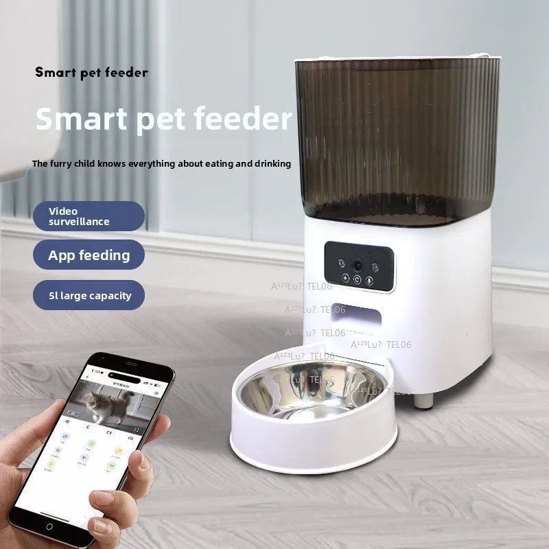 Automatic Pet Feeder Programmable Timer Portion Control Smart Cat Dog Food Dispenser WiFi Remote
