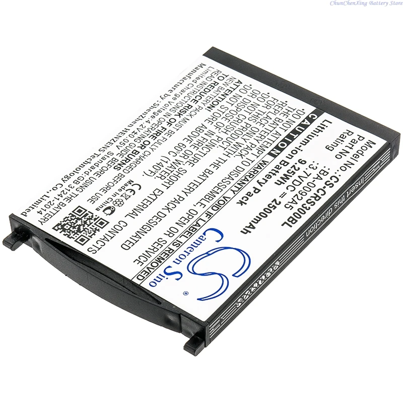 Cameron Sino 3.7V 2500mAh replacement rechargeable Barcode Scanner Battery BA-0092A5, BT-160LA, BA-0093A0 for CipherLab RS30