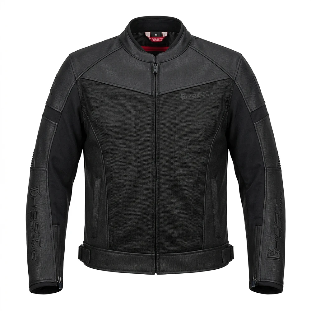 Breathable Motorcycle Jacket Retro Leather Motorbike Motocross Riding Clothing Outdoor Motorcycle Equipment Men Blouson Moto