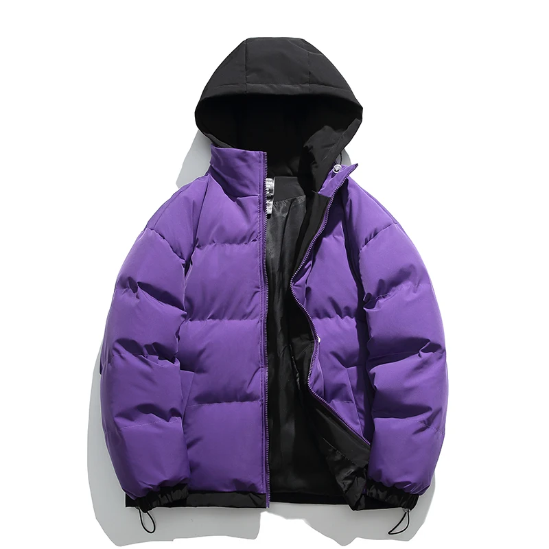 Parkas de algodão acolchoado masculino, casacos grossos casuais, jaquetas quentes de inverno, outwear quebra-vento