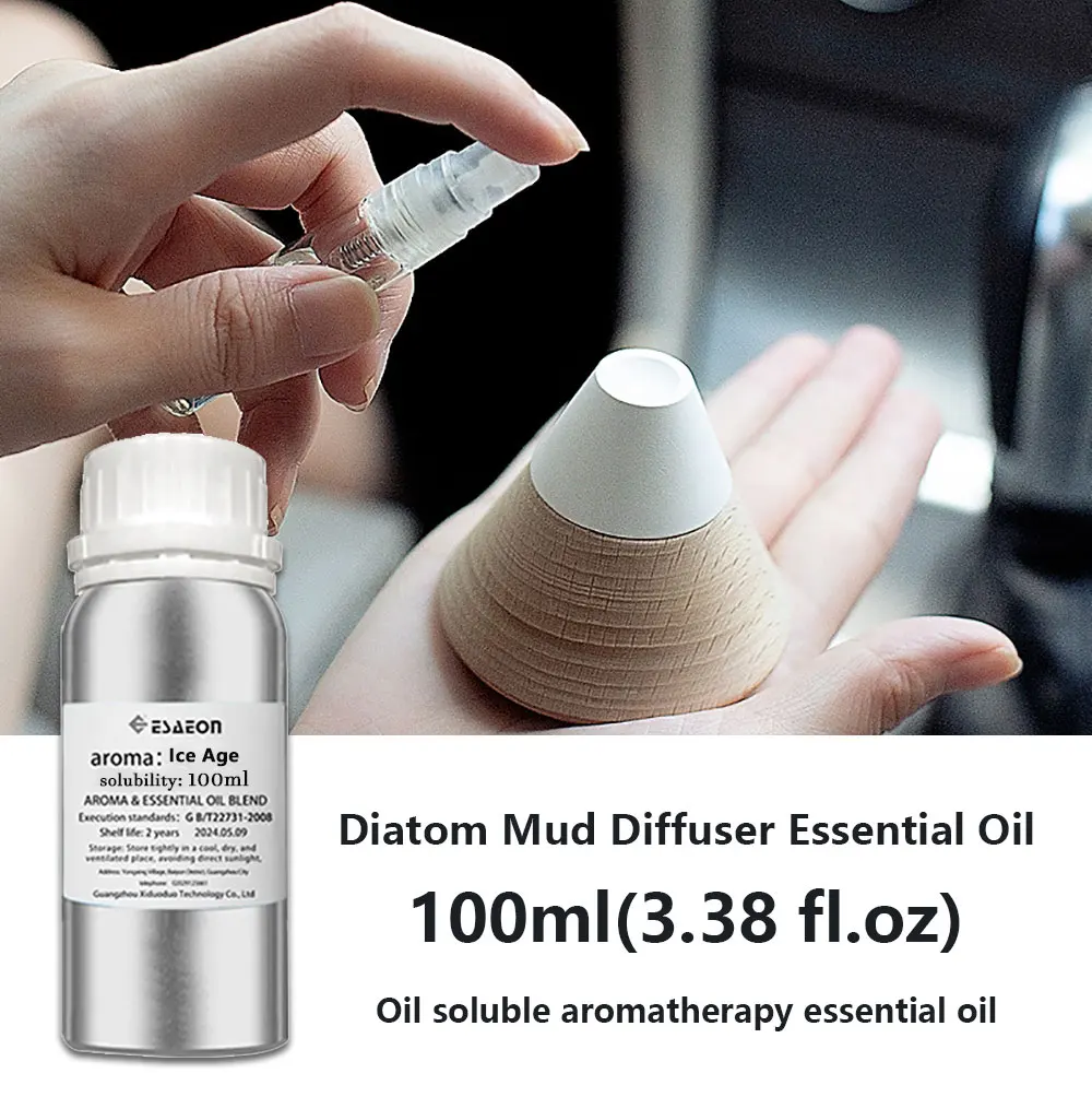 

ESAEON 100ml(3.38oz) Diatom Mud Diffuser Essential Oil Diffuser Supplement Liquid ,Suitable For Use With All waterless diffusers