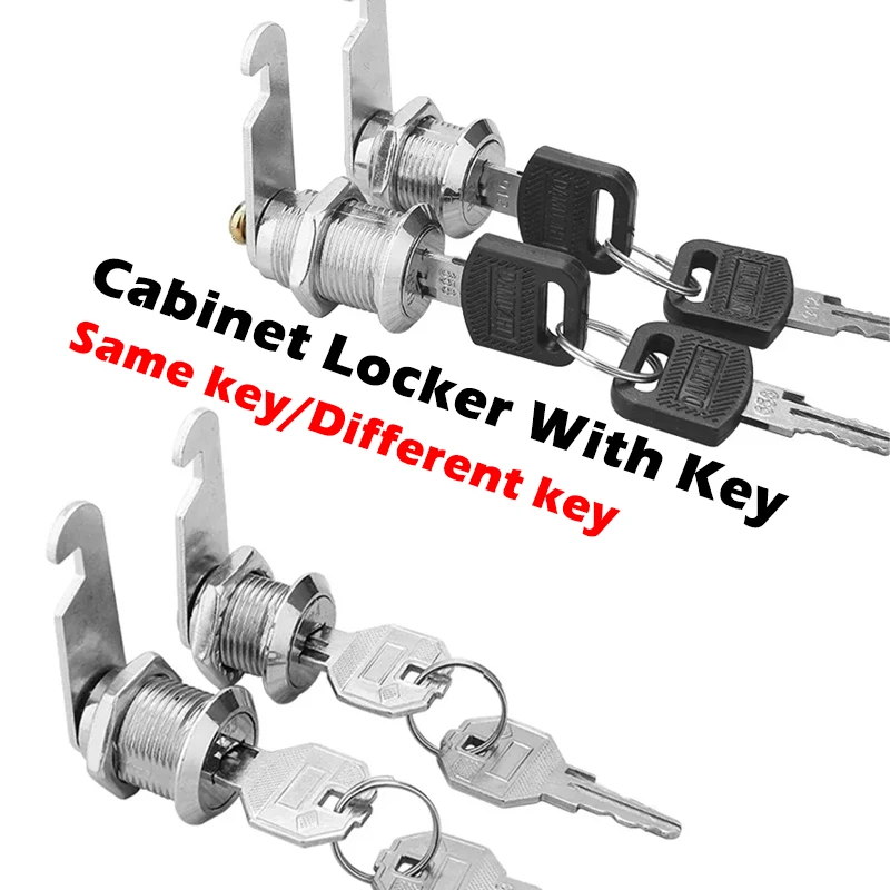 

5/20 Sets Security Lock Metal Cylinder Cabinet Locker Cam Lock With Keys Security Mailbox Lock Drawer 16mm/20MM/25MM/30MM
