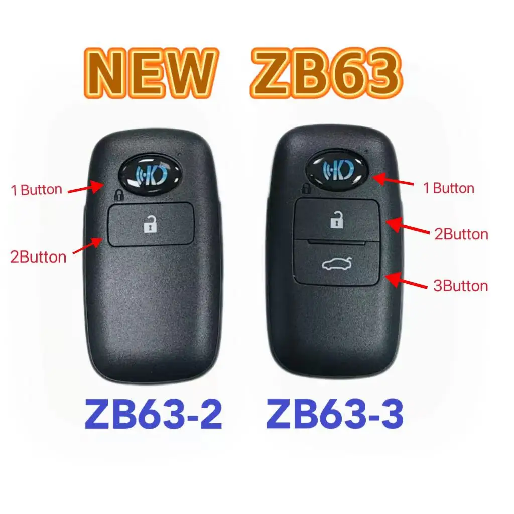 

KEYDIY KD Smart Key ZB63-2 ZB63-3 for KD-X2 KD-MAX Universal Car Key Remote Fit More than 2000 Models for Toyota Style