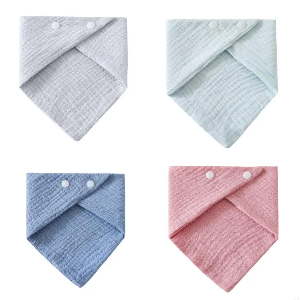 

54DF Soft Newborns Drooling Bib Breathable 4-Layer Burp Cloth for 0-24 Months Baby Comfortable Saliva Towel for Toddler