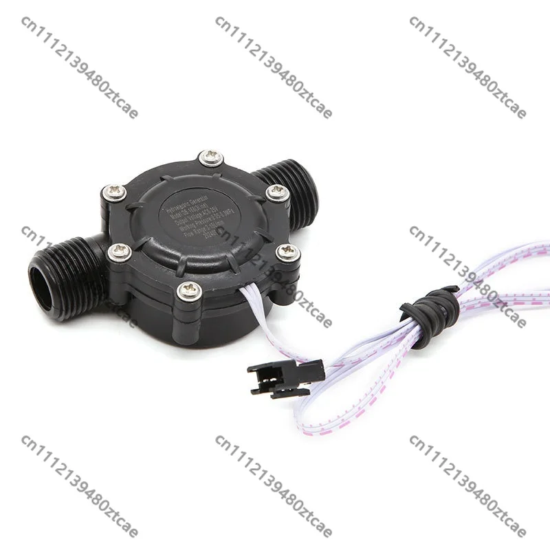 Water Flow Driven Three-Phase Generator, G1/2 Thread, 0-20V AC Output, Flat Cable Design for Bathroom Shower Faucet Use