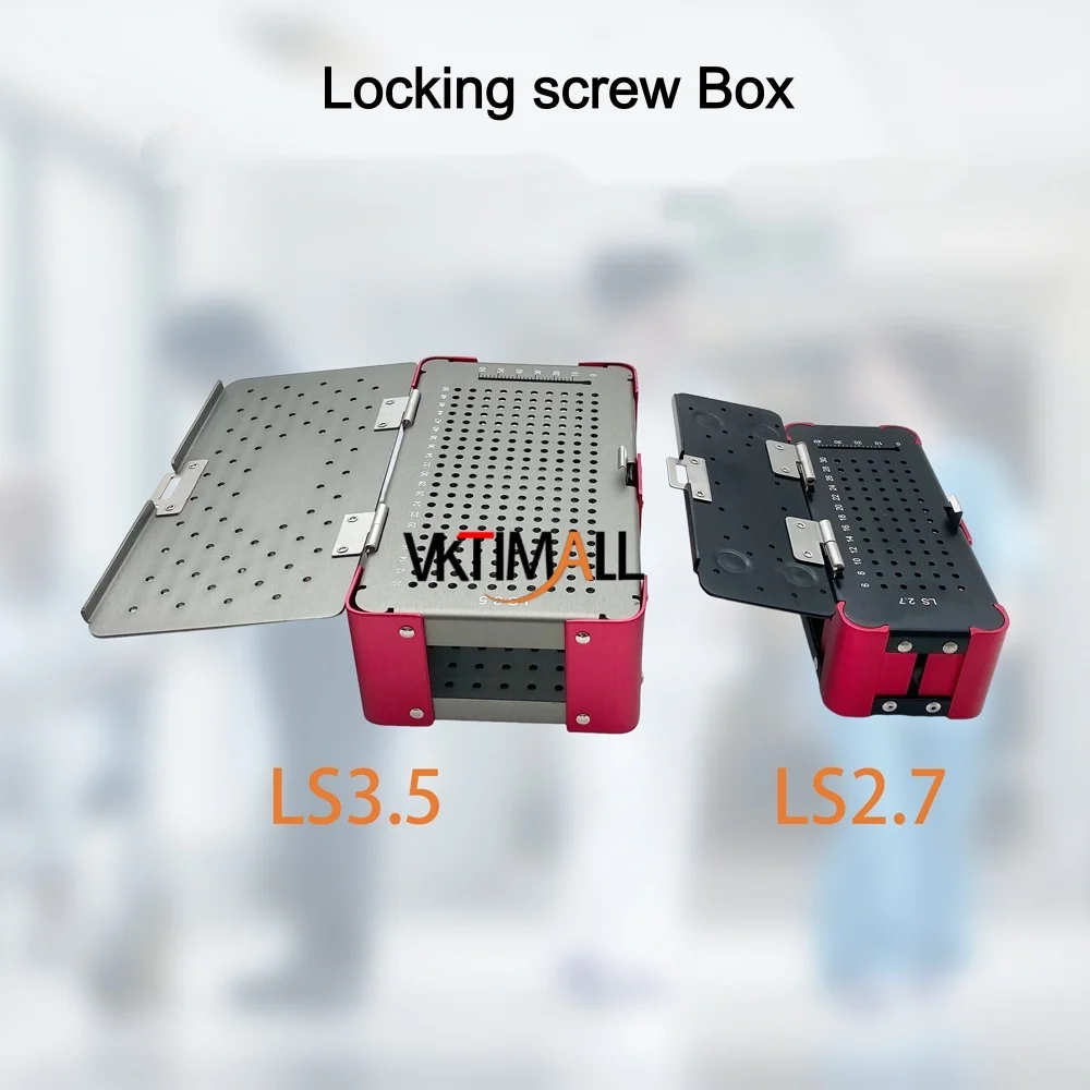 Aluminum Orthopedic Screw Storage Box Small Large Fragment Locking Screw Case for Upper Limb Surgery
