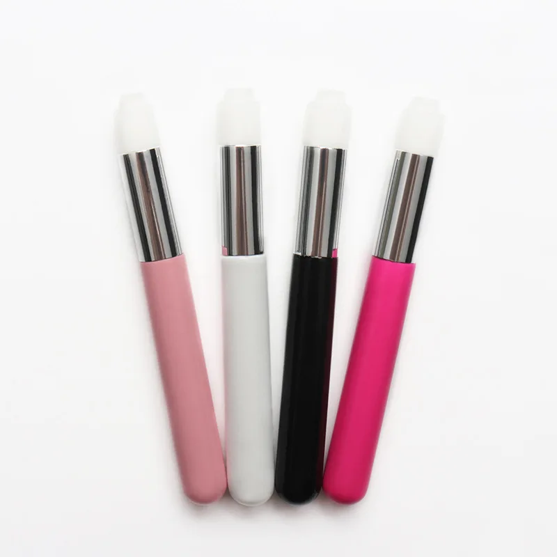 1/2PCS Wooden Handle Nose Cleaning Brush Portable Individually Wrapped Silver Ferrule Tool