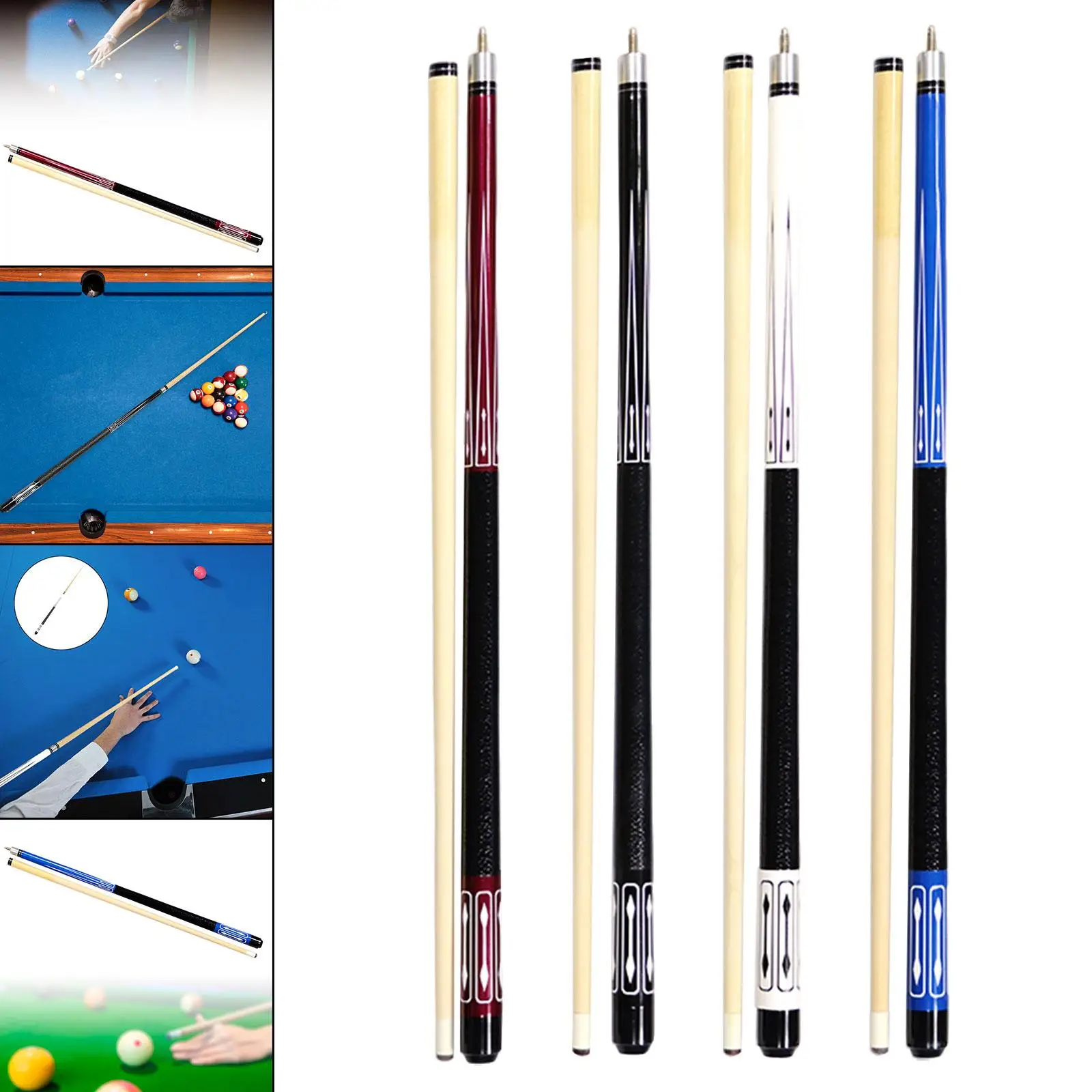 

Wood Billiard Pool Stick Portable Pool Cue Stick for Beginners House Player