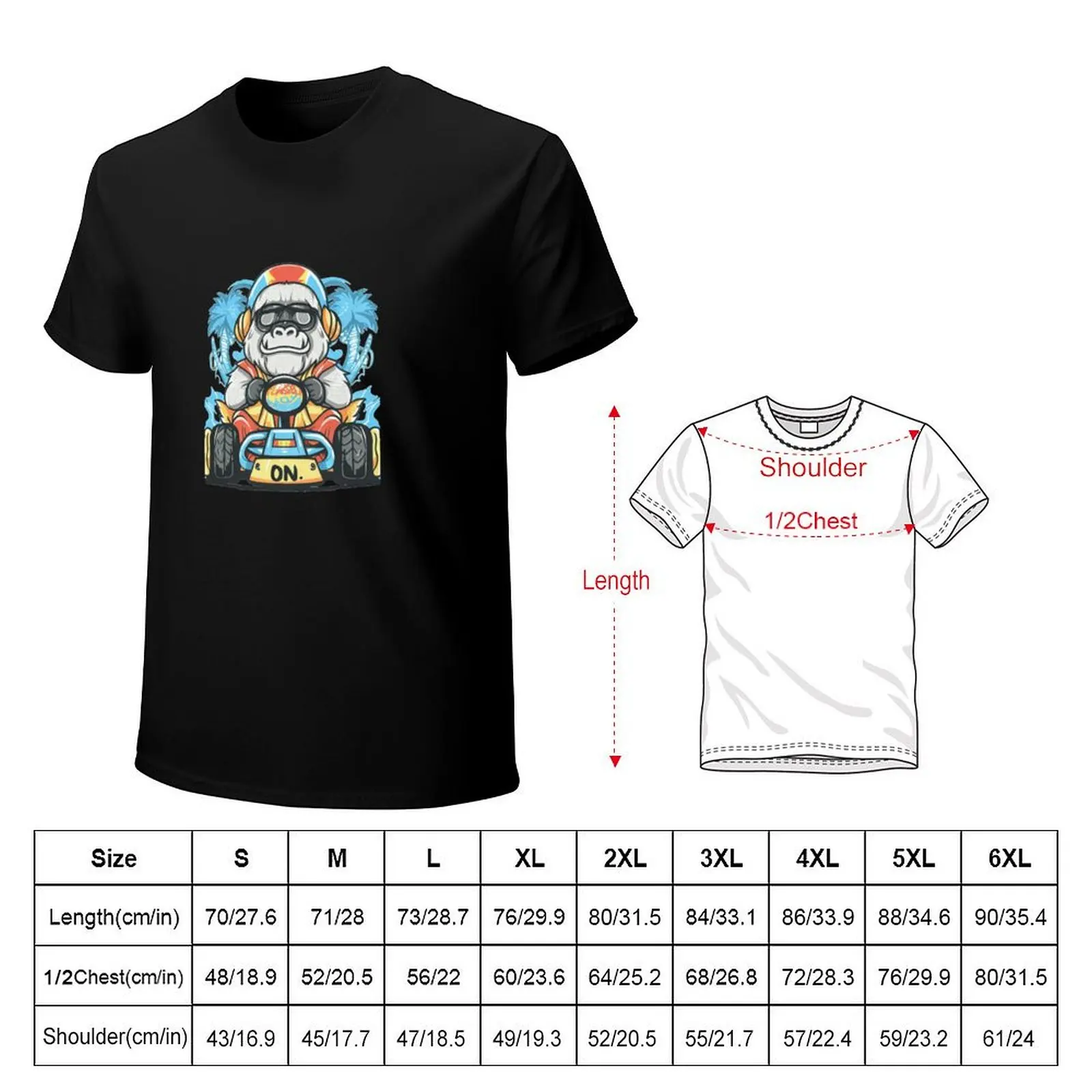 vanilla gorilla go kart driver ON T-Shirt anime t shirts for man T-Shirt