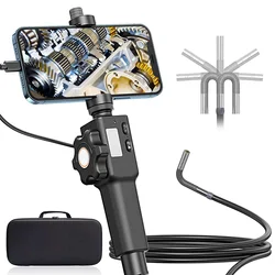 5.5MM/8.5MM Articulating Endoscope for iPhone PC Visual Automotive Inspection Camera with 2-Ways &180 Degree Articulates Probe